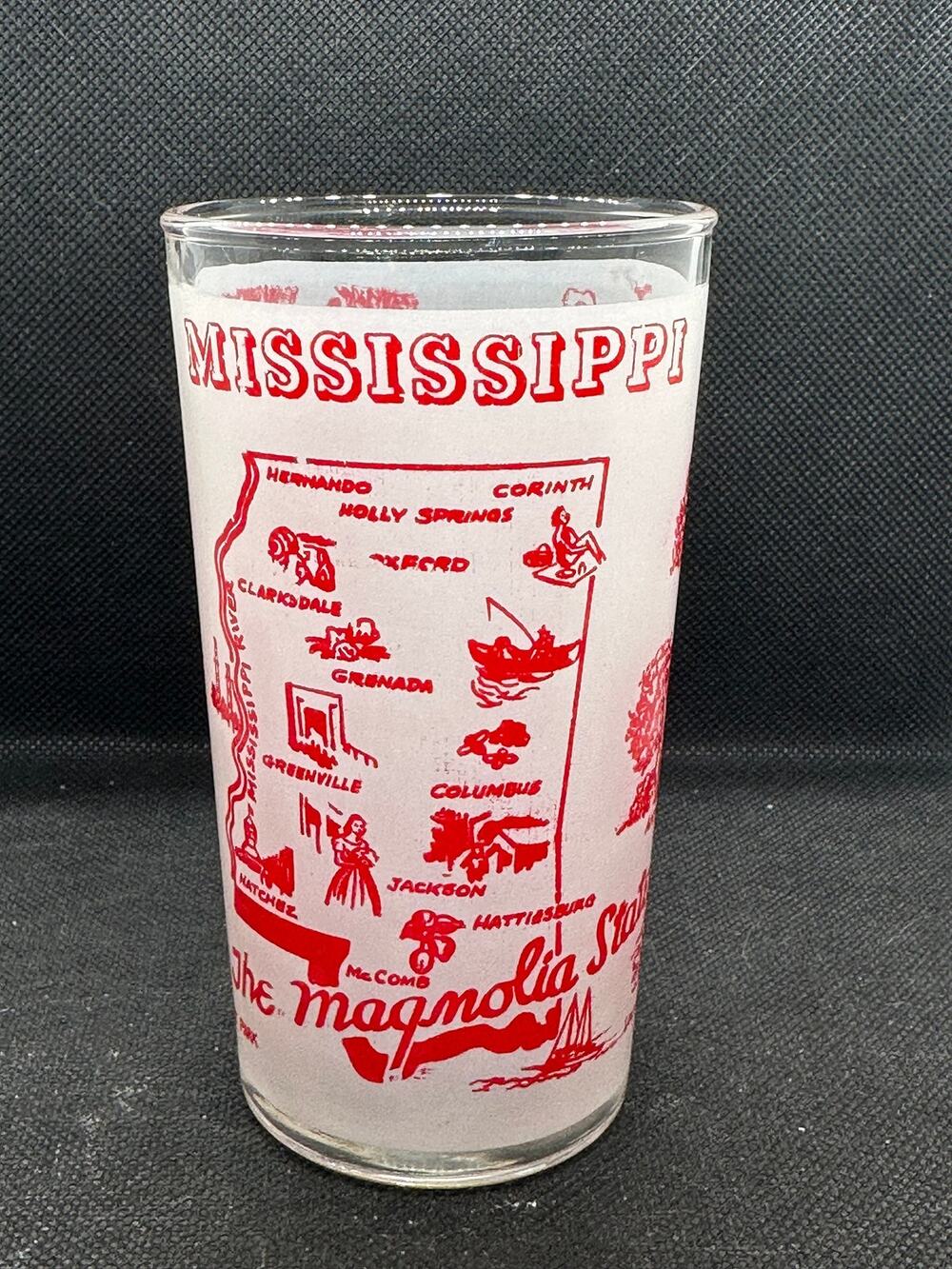 Vintage Mississippi Souvenir Glass
